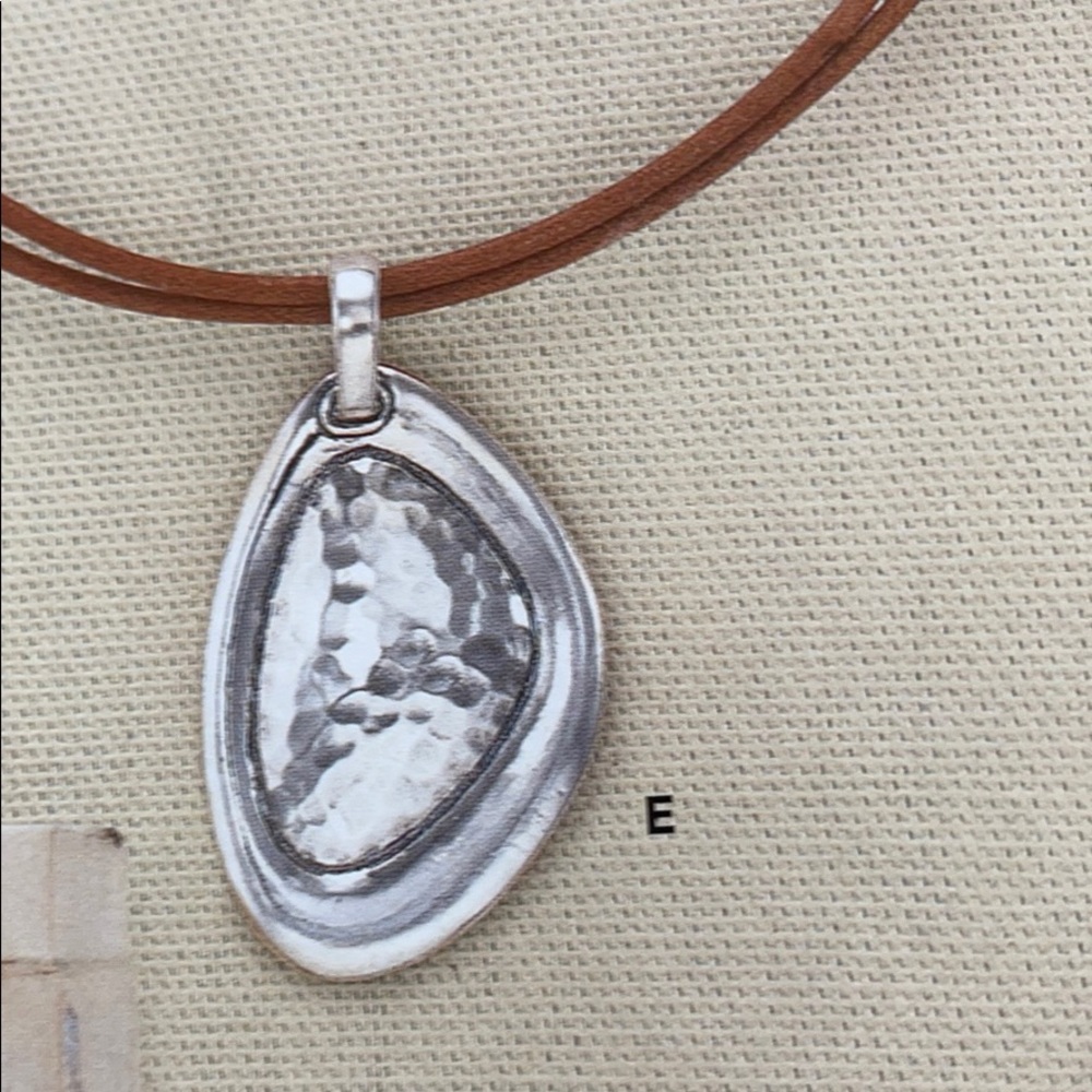 Sterling Silver Hammered Pendant